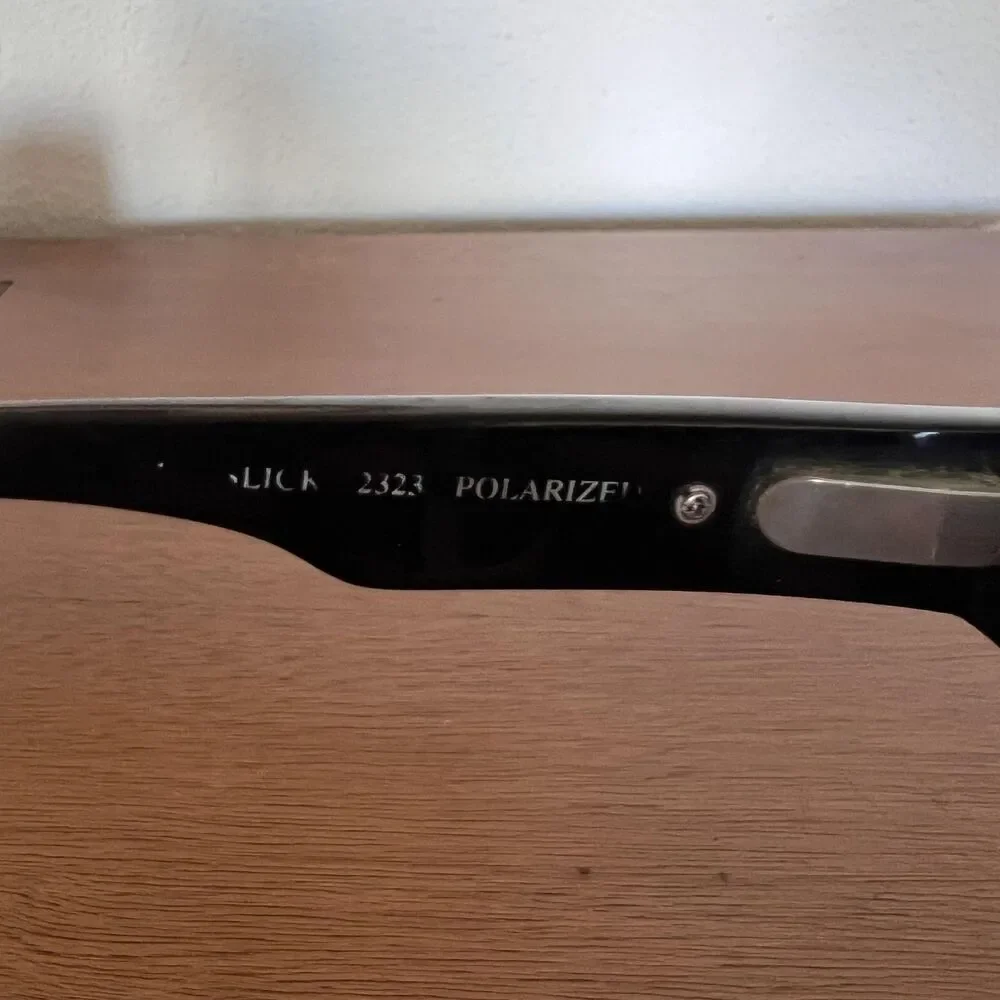 Legend Slick 2323 Polarized Sunglasses Men Sport Wrap Black Shades Made in Japan